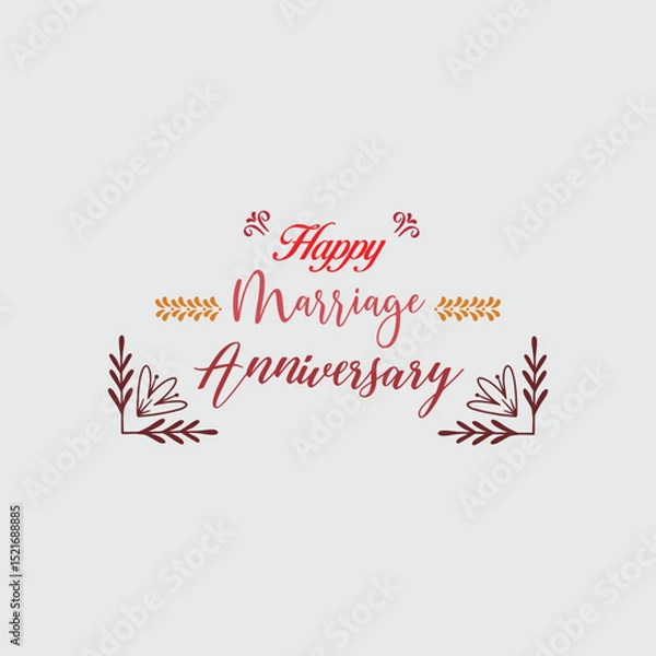 Fototapeta Creative Card Design of Happy Anniversary. Beautiful greeting card poster. vector brush calligraphy banner. Vector illustration. Eps file 97.