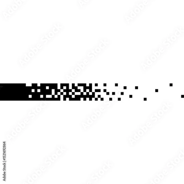 Obraz Pixel Transition Effect – Solid to Dotted Glitch Fade
