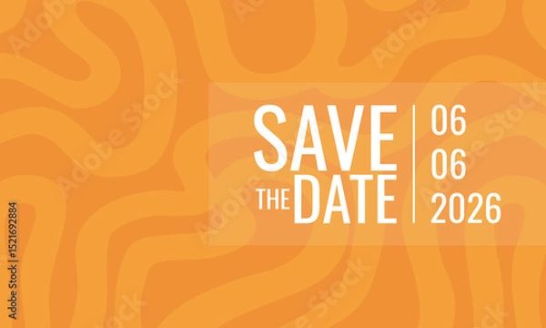 Obraz Save the date banner. Can be used for business, marketing and advertising. logo graphic design of event summit made for Technology and upcoming events.	