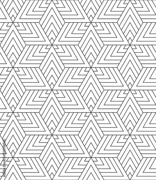 Fototapeta Vector seamless texture. Modern geometric background with triangles and rombuses.
 