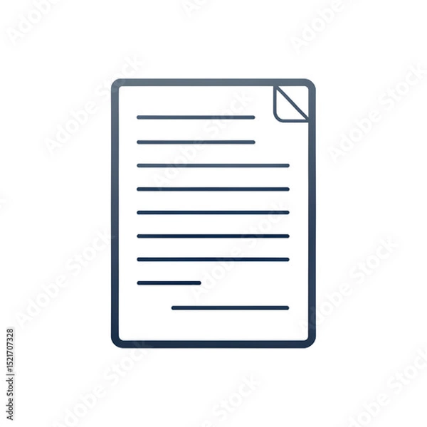 Obraz Contract  Icon isolated on transparent background