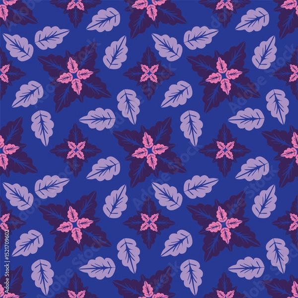 Fototapeta Abstract seamless floral pattern. Spring Trendy flowers print, Plant background, design for fabric, cloth design, covers, wallpapers, print, scrapbooking.