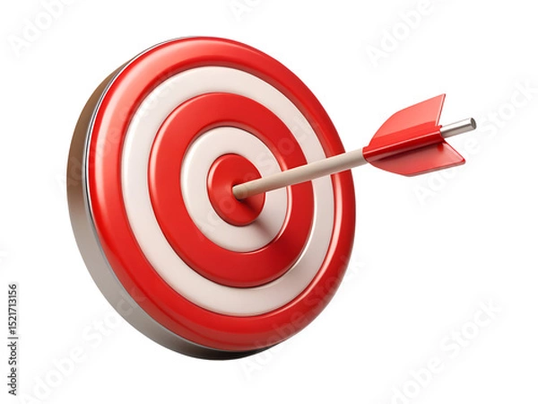 Fototapeta target with arrow on transparent background