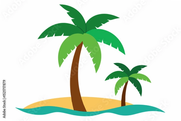 Obraz palm trees on the beach