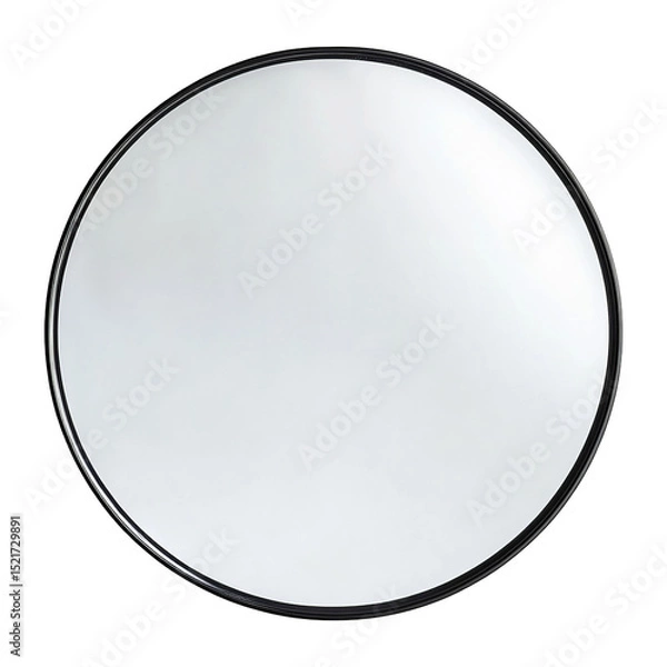 Fototapeta Round mirror isolated on transparent background