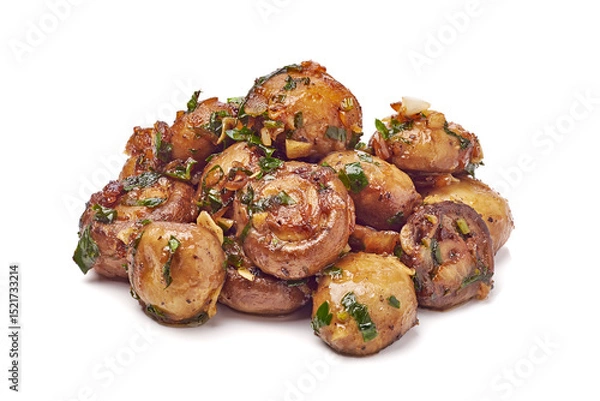 Obraz Enjoy Garlic Butter Mushrooms with Fresh Herbs, ideal for special occasions or gatherings
