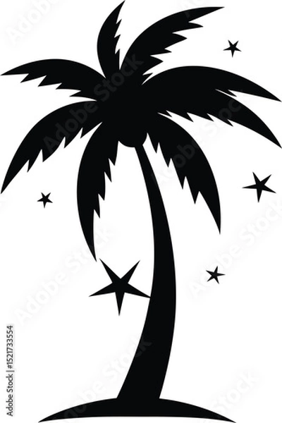 Obraz palm tree silhouette