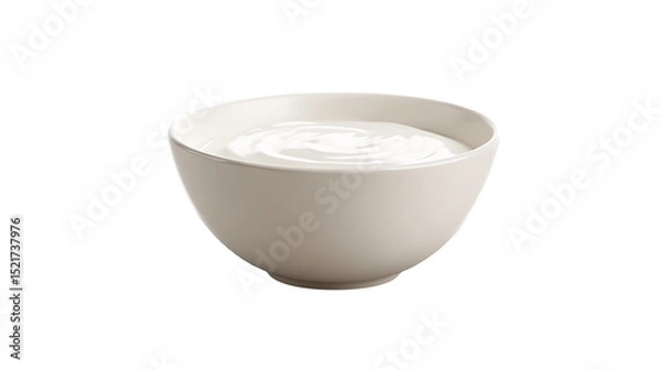 Fototapeta Indulge in a creamy dreamy bowl of yogurt on transparent background