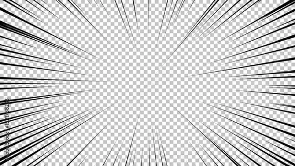 Fototapeta Black comic book transparent background