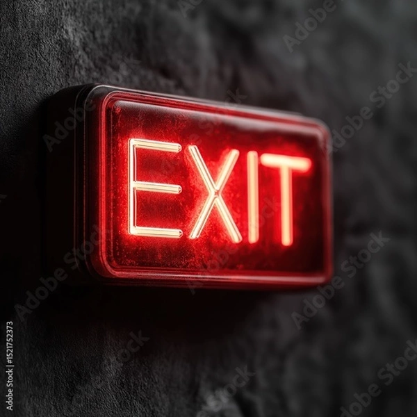 Fototapeta emergency exit sign