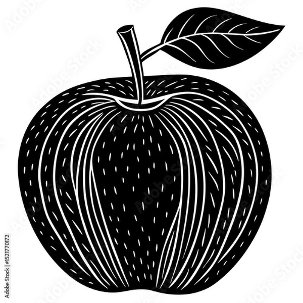 Fototapeta vector illustration of an apple