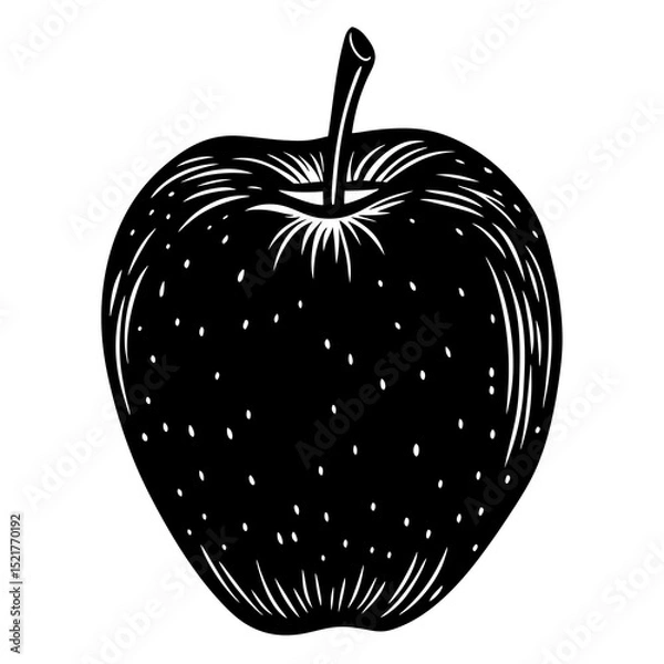 Fototapeta vector illustration of a red apple