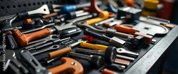 Fototapeta bunch of tools that are on a table