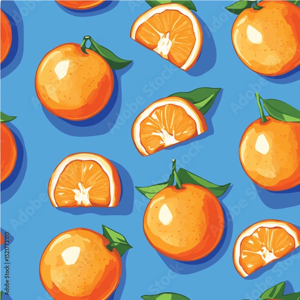 Obraz Vector illustration seamless pattern of orange for poster