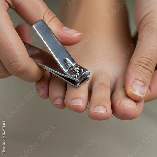 Fototapeta Toenail Cutting with Clipper