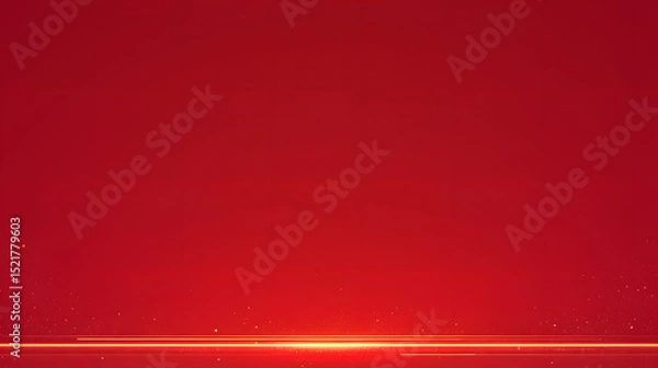 Fototapeta Red Gradient Background with Golden Light Outline, Simple and Elegant Style, Low Saturation, High Resolution, Professional Photography