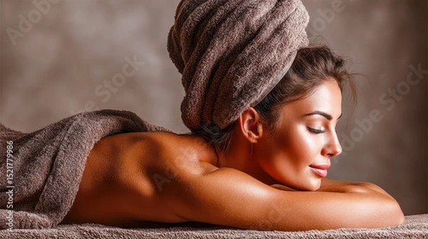 Obraz Relaxing moments in a tranquil spa environment with soothing textures and calming colors