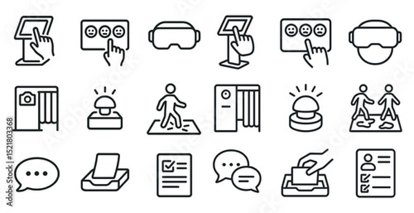 Fototapeta Interactive technology and communication icons for digital interfaces and user engagement