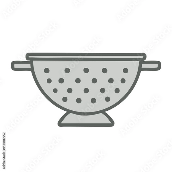 Obraz Flat vector illustration of a colander.