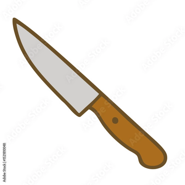 Obraz  Flat vector illustration of a kitchen knife.