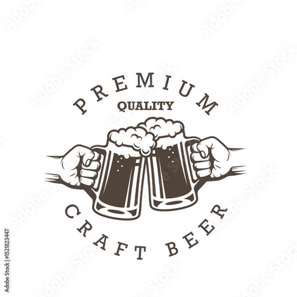 Obraz Ornamental Floral Design A classic black and white floral design element featuring elegant, curved leaves and intricate detailing. Perfect for use in decorative borders, logos