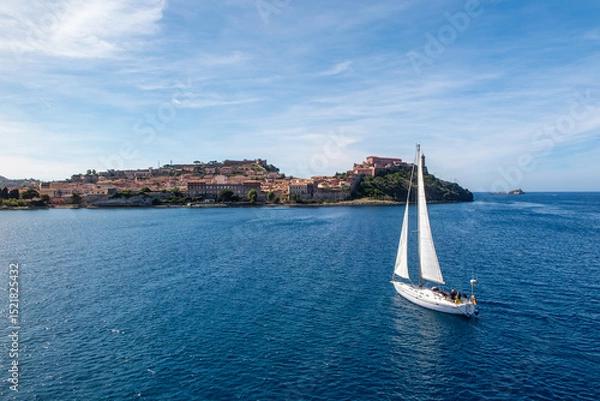 Obraz Landscape of Portoferraio town in a sunny day