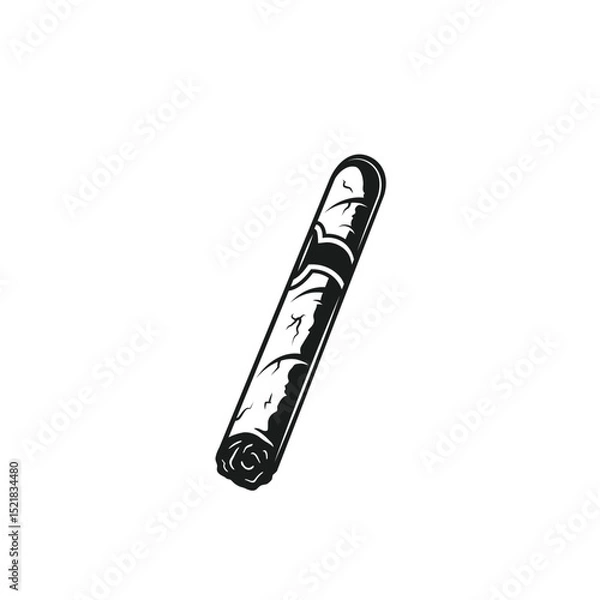 Obraz Ornamental Floral Design A classic black and white floral design element featuring elegant, curved leaves and intricate detailing. Perfect for use in decorative borders, logos