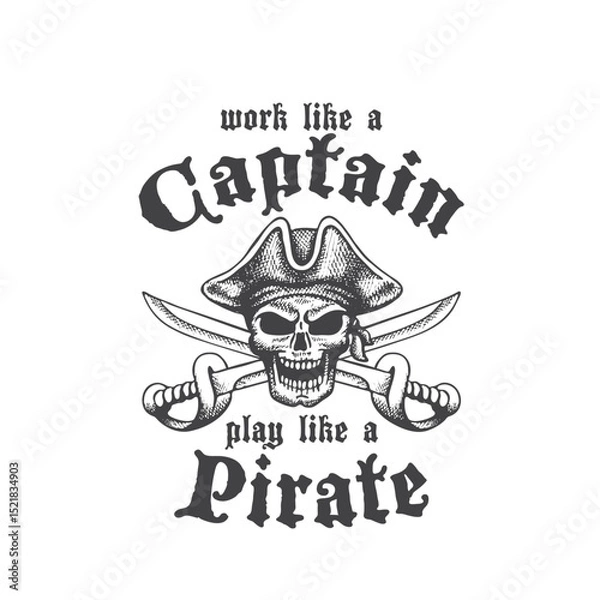 Obraz Ornamental Floral Design A classic black and white floral design element featuring elegant, curved leaves and intricate detailing. Perfect for use in decorative borders, logos