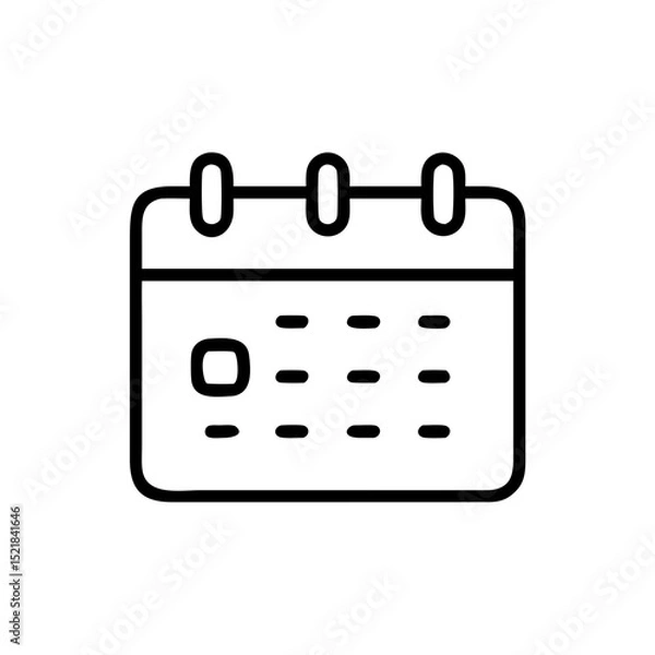 Fototapeta Elegant minimalist calender design element perfect for branding projects logos and website interfaces offering a sleek and sophisticated aesthetic for your creative needs