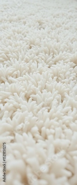 Fototapeta close up of a white carpet with lots of white stuff on it