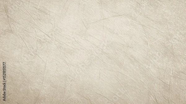 Fototapeta Soft cream leather texture with natural wrinkles and subtle creases close-up detail showing material�s organic patterns and tactile surface characteristics.