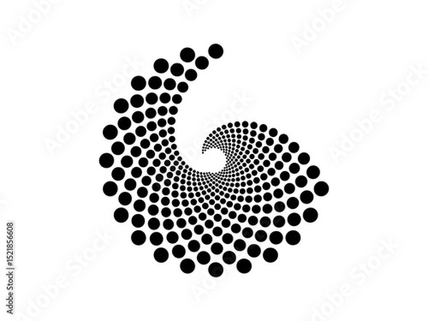 Fototapeta golden ration fibonacci pattern for logo icon background web graphic tattoo. vector illustration.