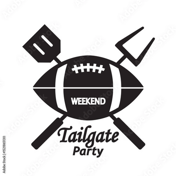 Fototapeta tailgate logo icon design vector flat isolated illustration