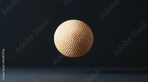 Fototapeta Woven Sphere on Dark Backdrop, Texture , Abstract