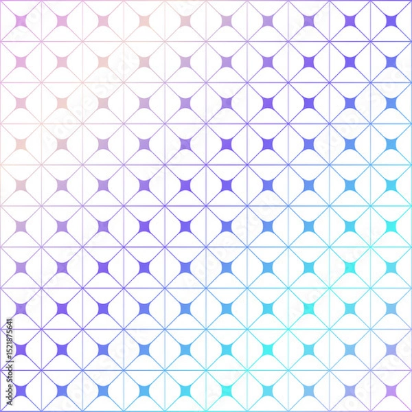 Fototapeta Square. Mesh grid in square format, filled with colorful triangular structure. Gradient mesh provides modern aesthetic for tech or interface design
