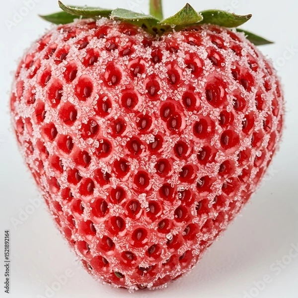 Fototapeta Frosted Strawberry Macro View