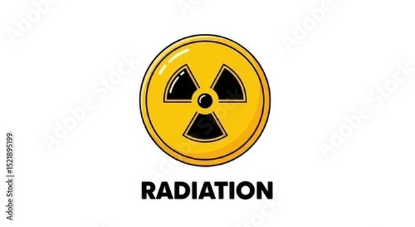 Fototapeta Radiation Hazard Symbol Understanding the Risks and Safety Precautions of Ionizing Radiation