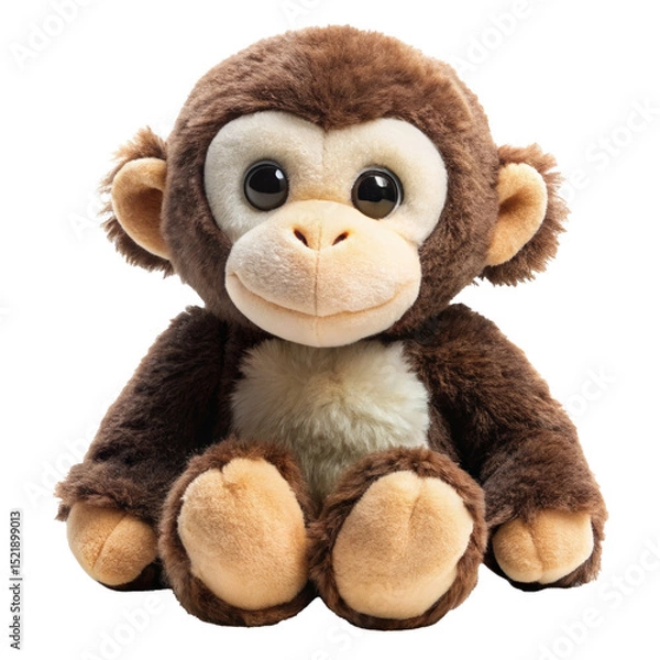 Obraz plush monkey toy PNG, transparent background