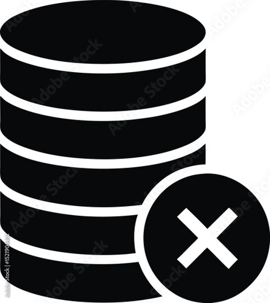 Obraz stacked database disks with error mark