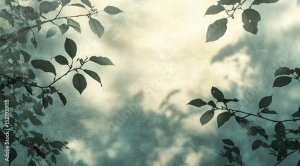Fototapeta Soft, muted light filters through leaves