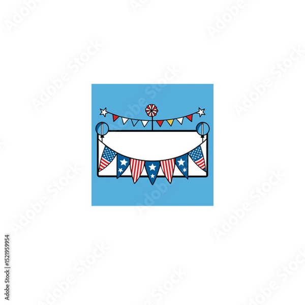 Fototapeta funny cartoon dog with a banner