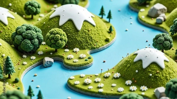 Obraz easter eggs and green grass