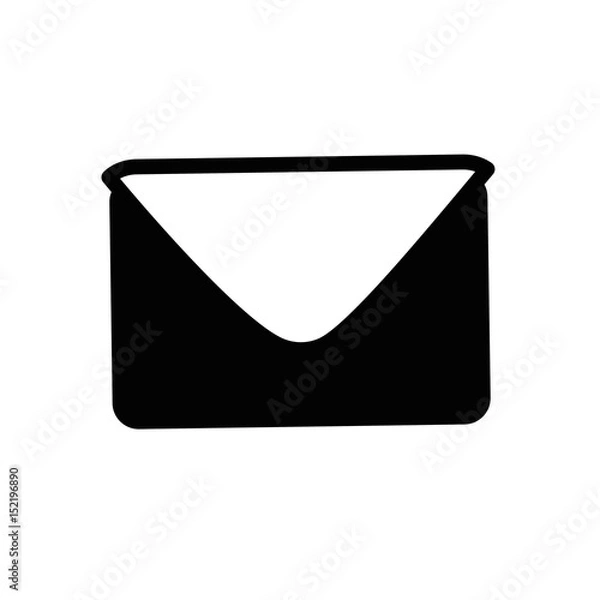 Obraz envelope icon over white background. vector illustration