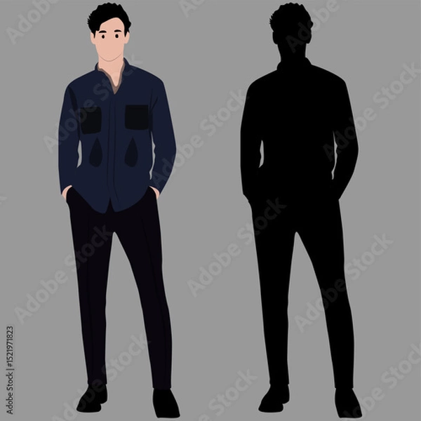 Obraz vector illustration of a man