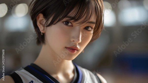 Fototapeta バレーボール, 水泳,女性, モデル, 美女, 美人