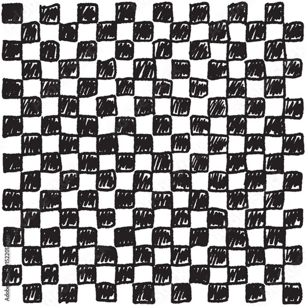 Fototapeta black and white seamless pattern