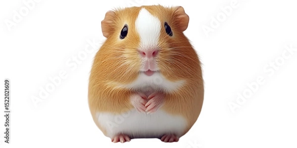 Fototapeta A guinea pig, isolated on a transparent background.