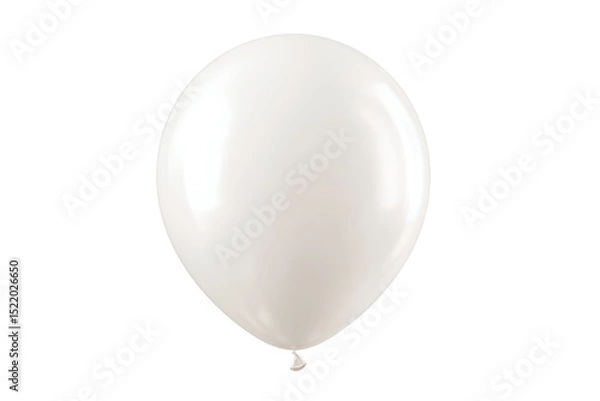 Fototapeta A white balloon is floating in the air