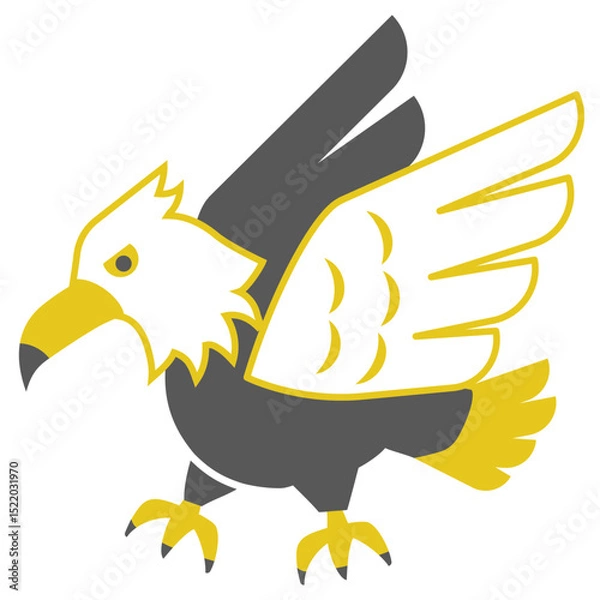 Obraz 鷹の和風アイコンイラスト（一富士、二鷹、三茄子）