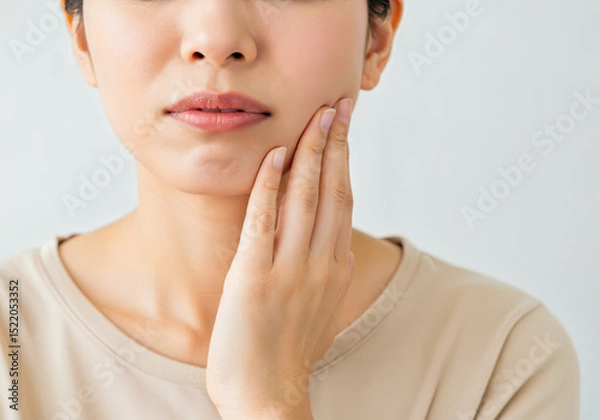 Obraz 歯の痛みをこらえている女性